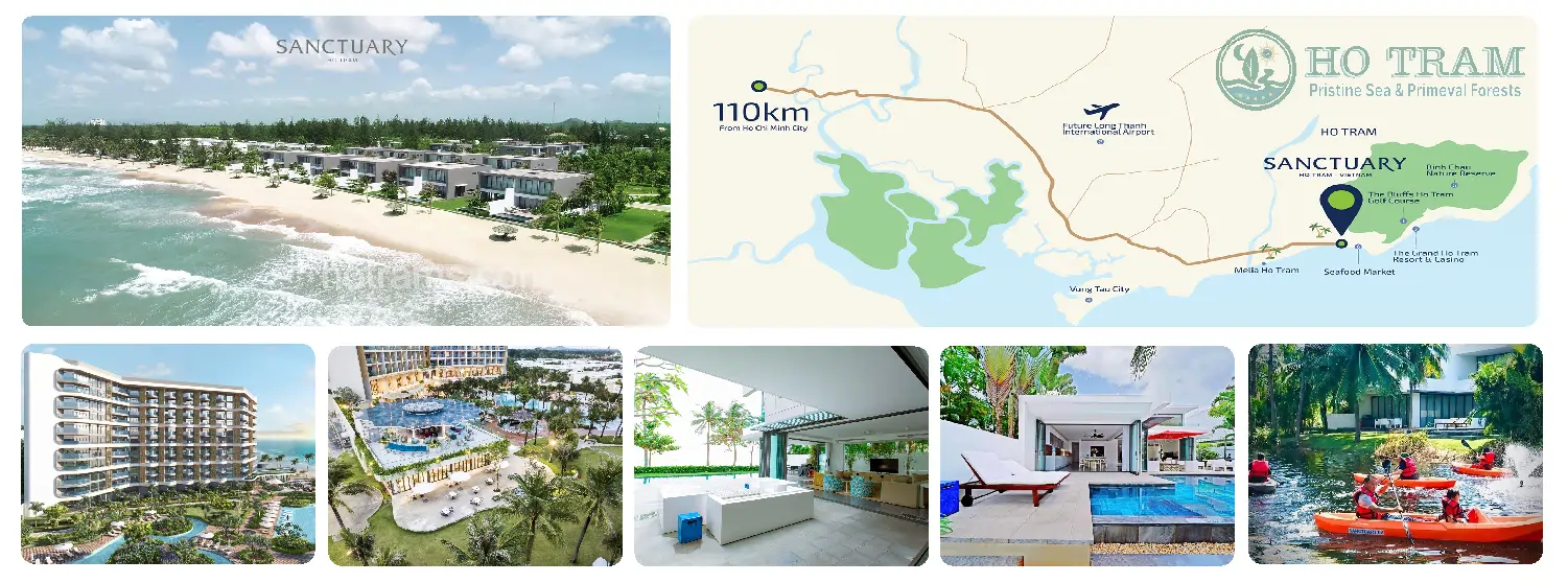 Tổng quan khu đất phát triển dự án nghỉ dưỡng sanctuary hồ Tràm Hồ Chí Minh City